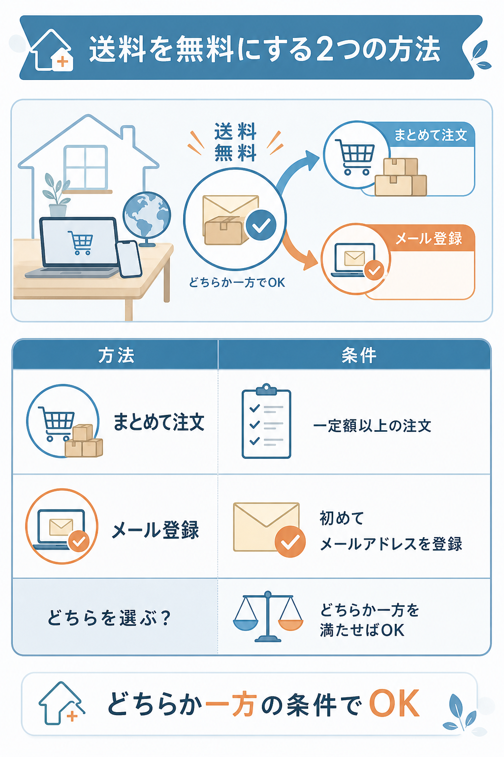 図解：送料を無料にする方法