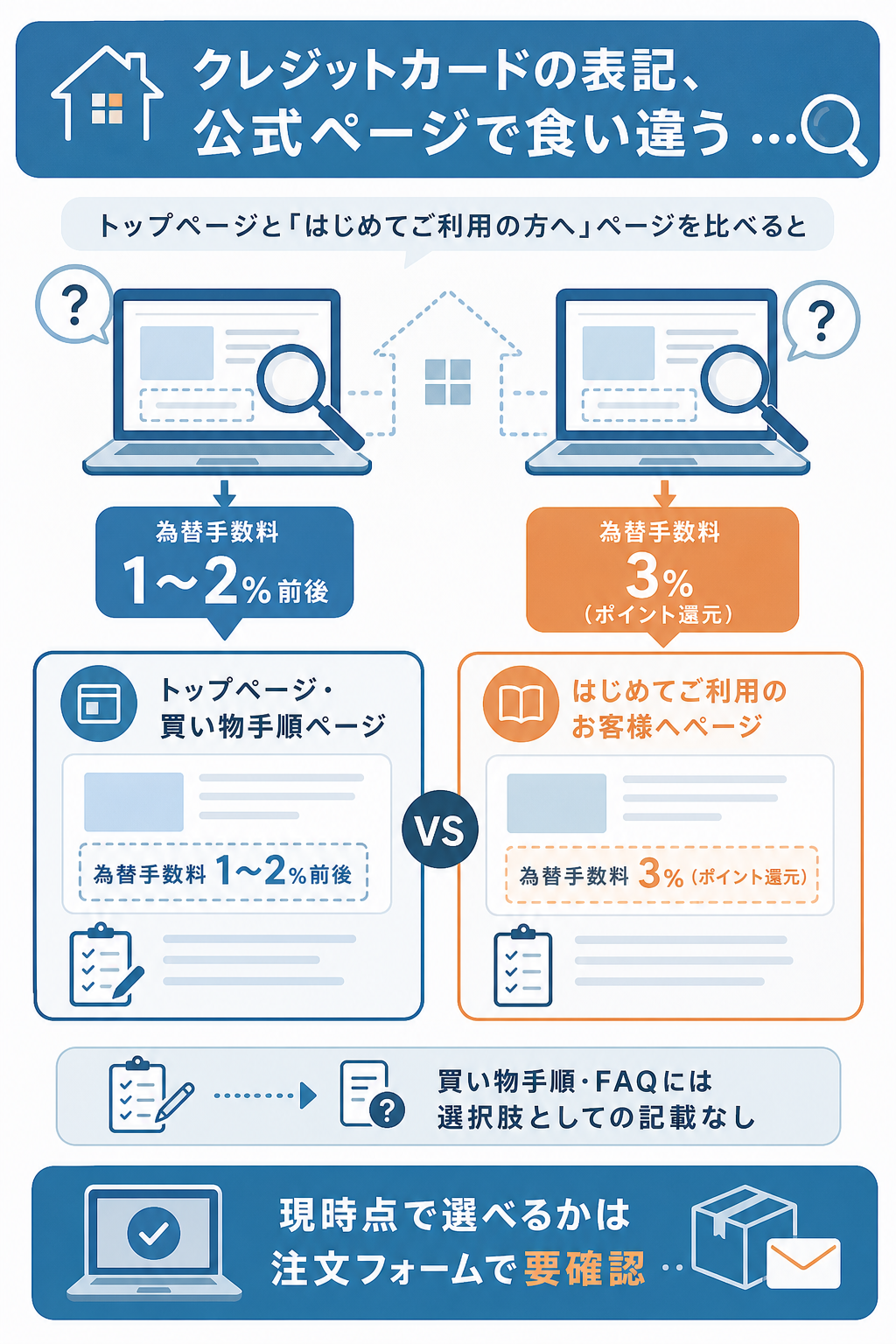 図解:クレジットカード(VISA・MASTER・AMEX)に関する注意点